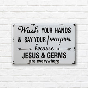 "Jesus & Germs" Sign