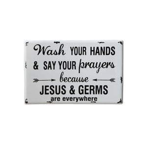 "Jesus & Germs" Sign