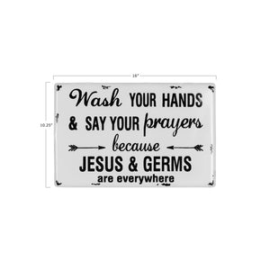 "Jesus & Germs" Sign