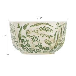 Green Floral Bowl