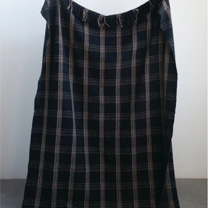 Black/Tan Plaid Throw