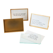 Load image into Gallery viewer, Gold Easel Frame w/ Saying