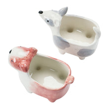 Load image into Gallery viewer, Hand-Painted Ceramic Dog Planter