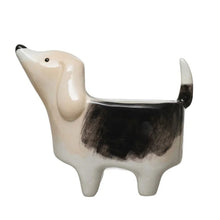 Load image into Gallery viewer, Hand-Painted Ceramic Dog Planter