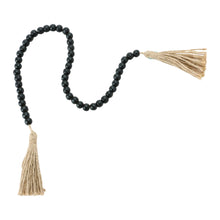 Load image into Gallery viewer, 28&quot; Black Wood Bead/Jute Garland