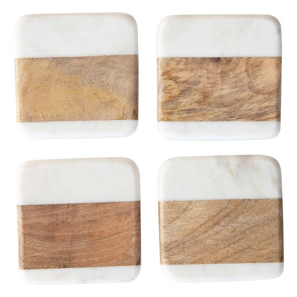Wood & Marble Square Coaster