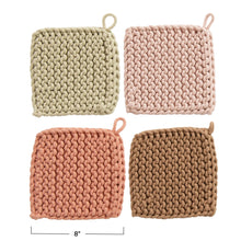 Load image into Gallery viewer, Pastel Crocheted Pot Holder