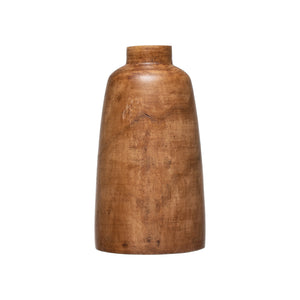 Walnut Finished Wood Vase - 2 Sizes