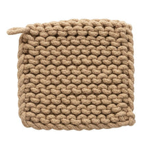 Load image into Gallery viewer, 8" Neutral Cotton Pot Holder