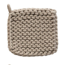 Load image into Gallery viewer, 8" Neutral Cotton Pot Holder