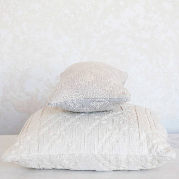 Cotton Jacquard Lumbar Pillow