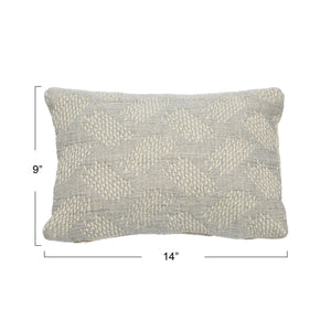 Cotton Jacquard Lumbar Pillow