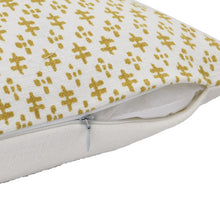 Load image into Gallery viewer, 20" Pillow w/ Yellow Pattern &amp; Tassels