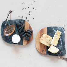 Load image into Gallery viewer, Black Marble/Wood Cutting Board