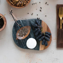 Load image into Gallery viewer, Black Marble/Wood Cutting Board