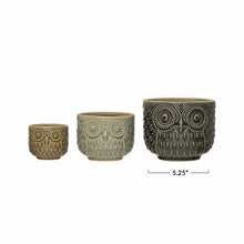 Load image into Gallery viewer, Stoneware Owl Container