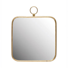 Load image into Gallery viewer, Gold Square Hanging Mirror