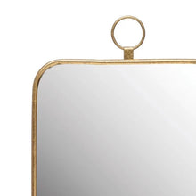 Load image into Gallery viewer, Gold Square Hanging Mirror
