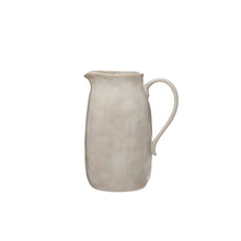 Load image into Gallery viewer, White Glazed Stoneware Pitcher
