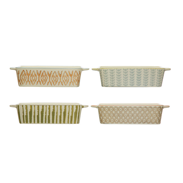 2.5 Cup Hand-Stamped Stoneware Baker