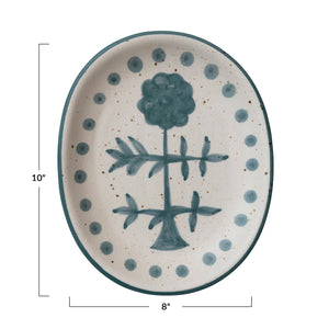 Painted Stoneware Platter