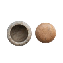 Load image into Gallery viewer, Marble Canister/Mango Wood Lid