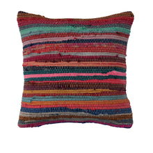 Load image into Gallery viewer, 18" Multicolored Chindi Pillow