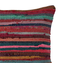 Load image into Gallery viewer, 18" Multicolored Chindi Pillow