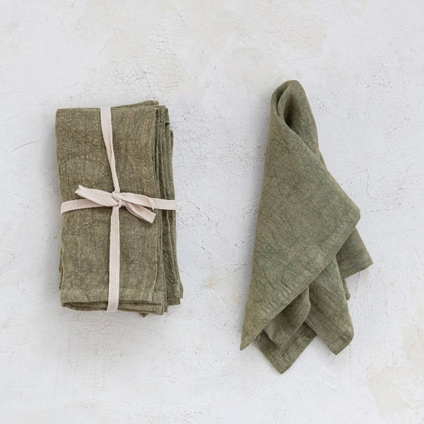 18" Stonewashed Rust Linen Napkins, Set of 4