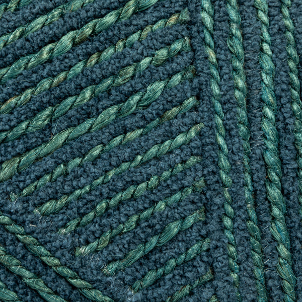 Blue Jute Octagon Pillow