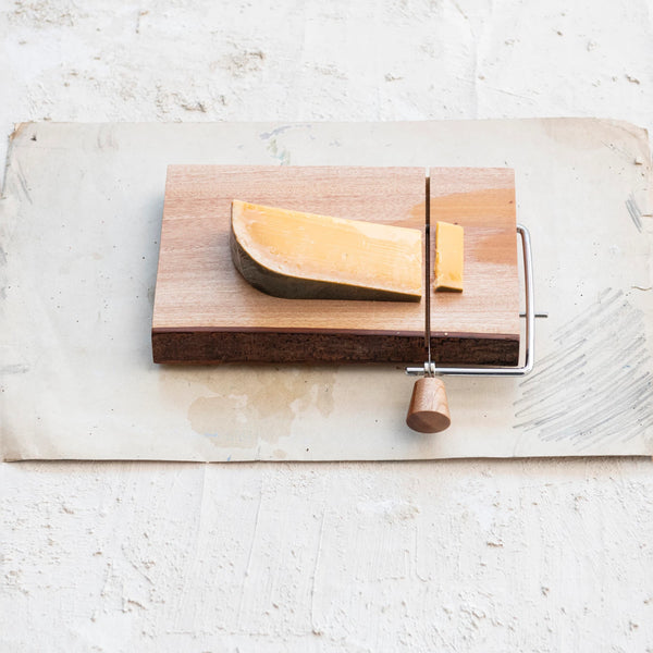 Mahogany Wood Cheese Slicer