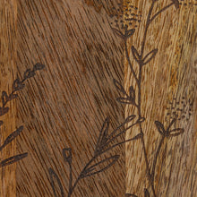 Load image into Gallery viewer, Floral Etched Wood Cheese Board