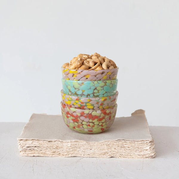 Blown Confetti Glass Bowl