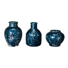 Load image into Gallery viewer, Blue Glazed Terra Cotta Vase