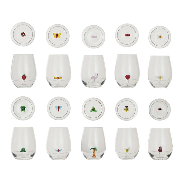 Stemless Glass w/ Figure Inside