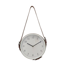 Load image into Gallery viewer, Hanging Wall Clock w/ Leather Strap