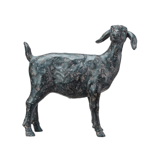 Black Resin Goat w/ Distressed Finish, 2 Styles