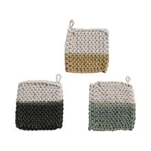 Load image into Gallery viewer, Cotton Crocheted Dip Dyed Pot Holder