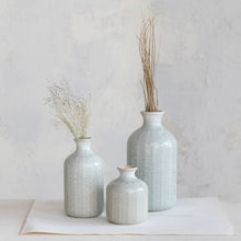 Load image into Gallery viewer, Seafoam Green Stoneware Vase