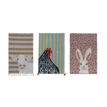 Load image into Gallery viewer, Printed Tea Towel w/ Pompoms