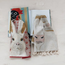 Load image into Gallery viewer, Printed Tea Towel w/ Pompoms