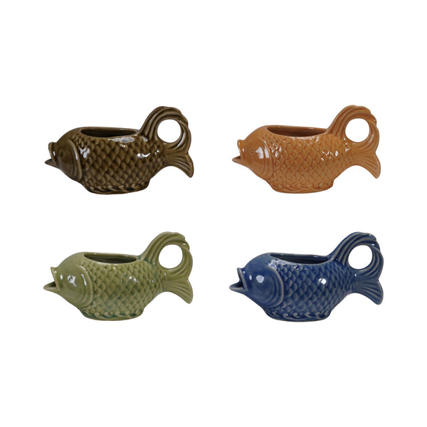 2oz Stoneware Fish Shaped Creamer