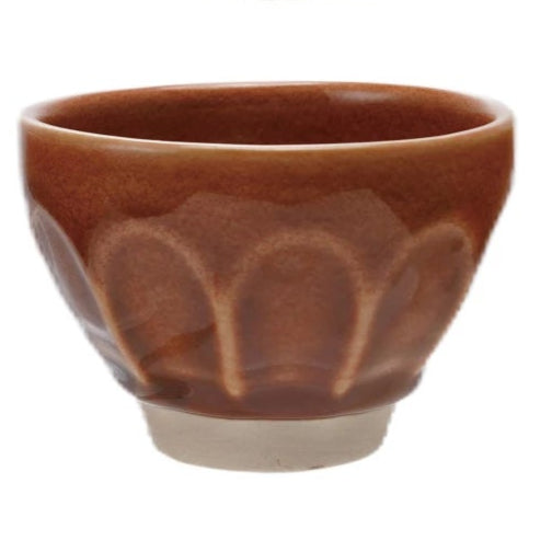 Scalloped Stoneware Pinch Pot