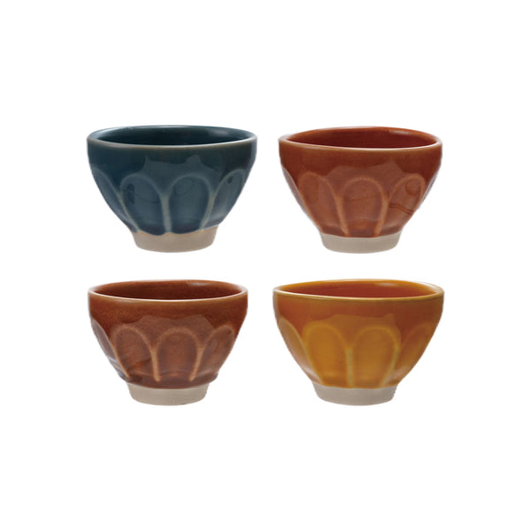 Scalloped Stoneware Pinch Pot