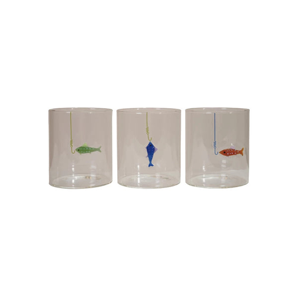Fishing Drinking Glass, 3 Styles