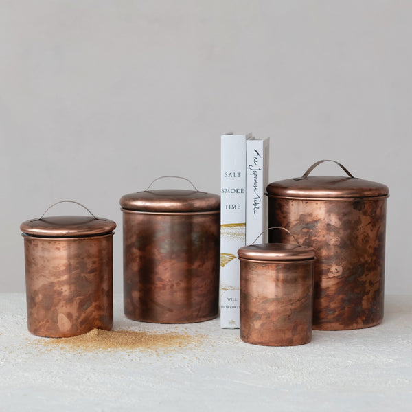 Copper Finish Canister
