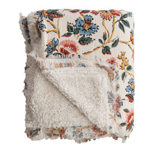Load image into Gallery viewer, 60x50" Woven Cotton Throw w/ Sherpa Back