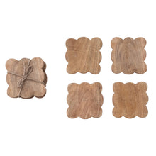 Load image into Gallery viewer, S/4 Mango Wood Coasters