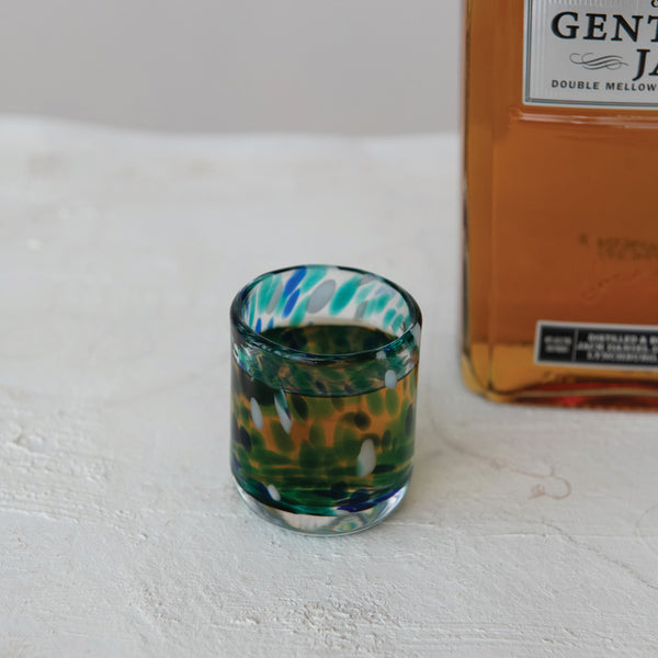 2oz Hand-Blown Confetti Glass