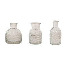 Load image into Gallery viewer, Clear Textured Mini Glass Vase